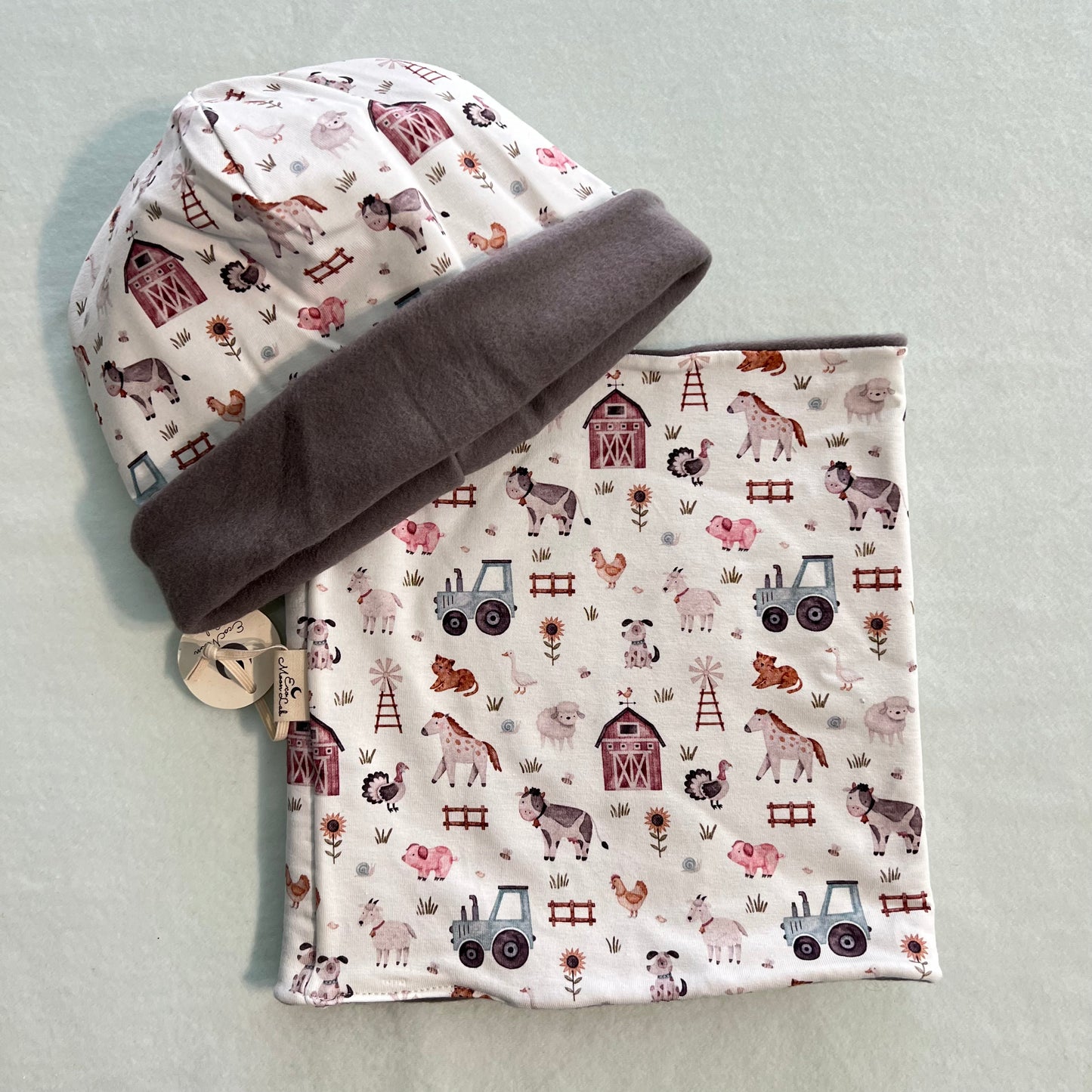 Berretto / Scaldacollo in Pile di Cotone Organico