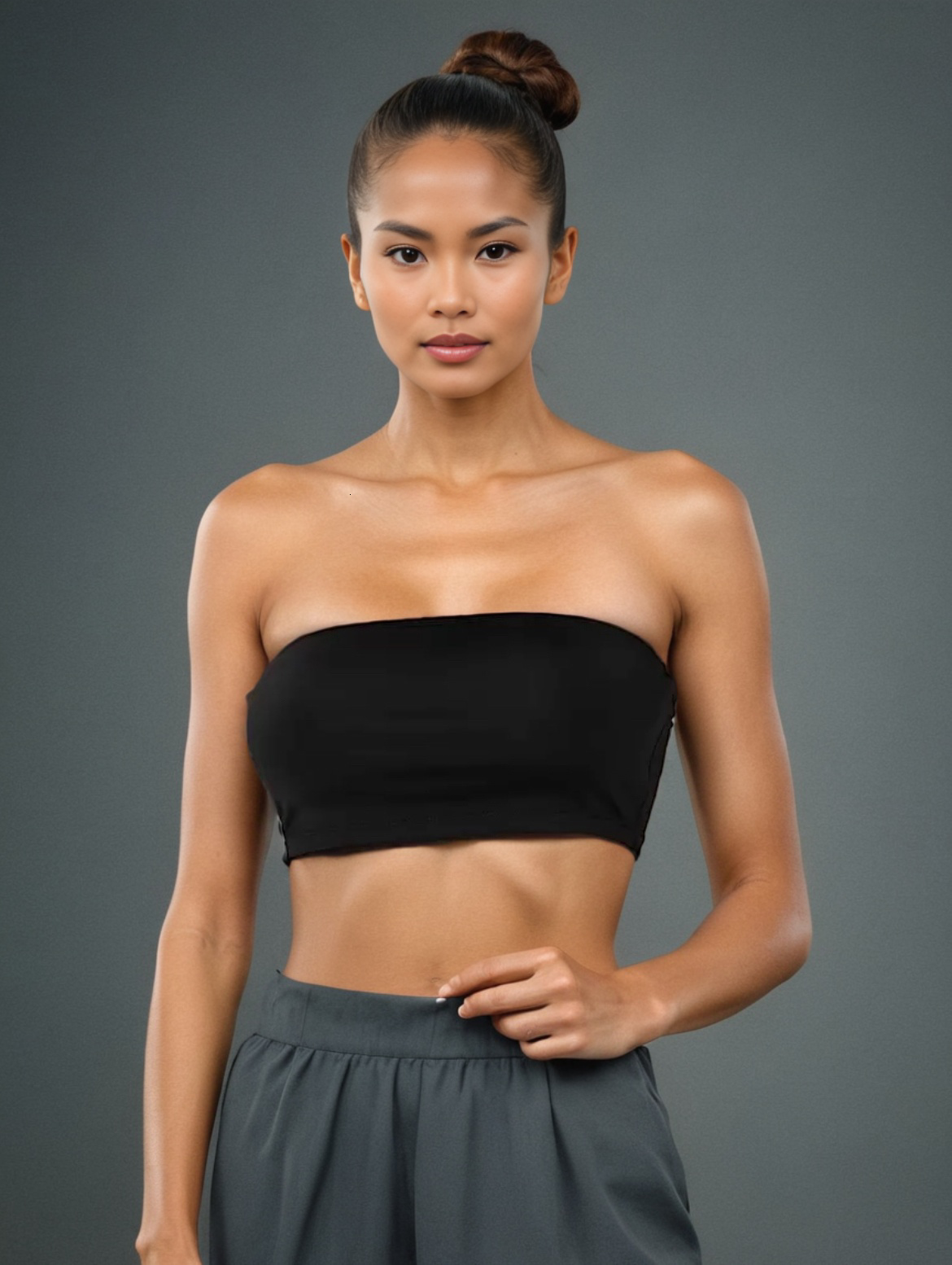 CINDY - Top a Fascia artigianale in cotone organico