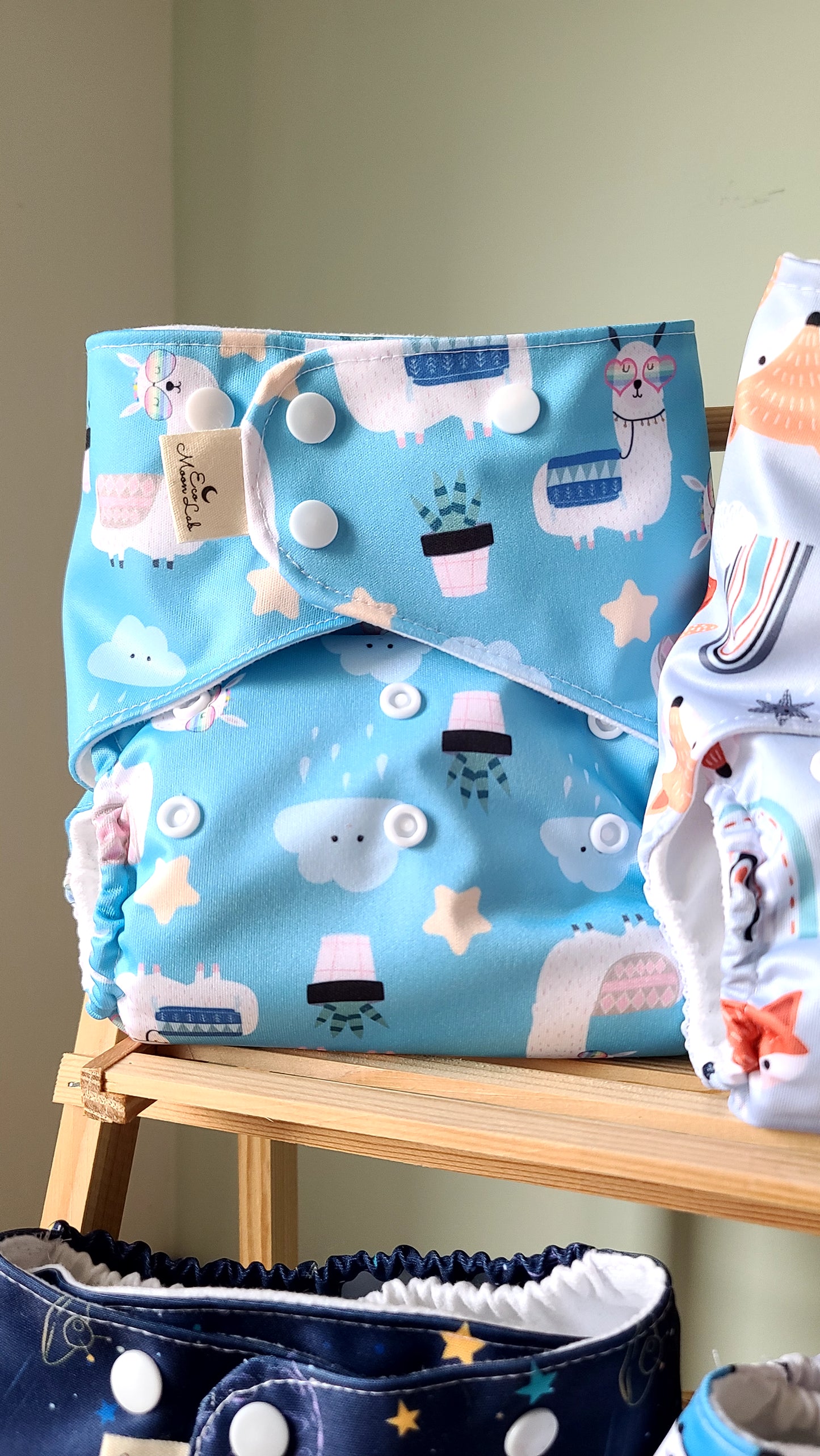 Pannolino Lavabile Artigianale Sartoriale mod Pocket Resize Ai2 con inserto in Spugna di Bambù