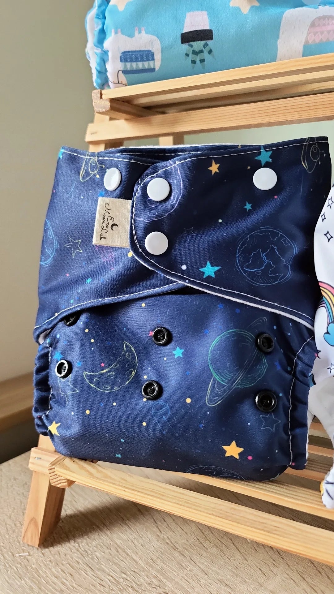 Pannolino Lavabile Artigianale Sartoriale mod Pocket Resize Ai2 con inserto in Spugna di Bambù